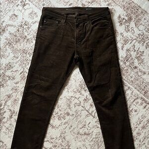 AG Adriano Goldschmied Rich Brown Corduroy Pants